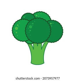 Broccoli Green Vector Illustration Clipart Icon