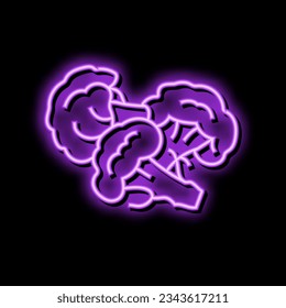 broccoli healthy neon light sign vector. broccoli healthy sign. isolated symbol illustration