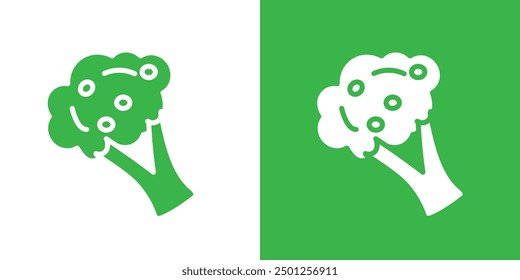 broccoli icon (2) Symbol mark in filled style