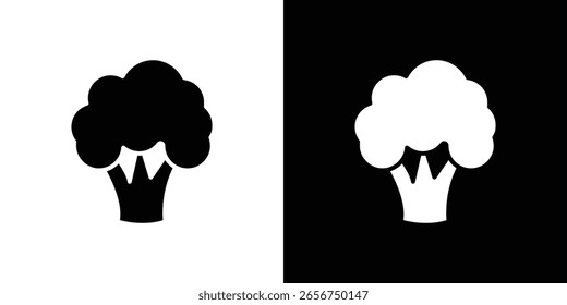 Broccoli Symbol schwarze Silhouette für Web und mobile App