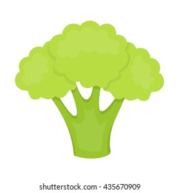 Broccoli icon cartoon. Singe vegetables icon from the eco food collection.