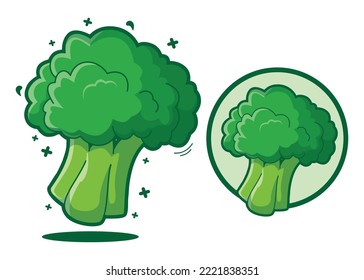 Broccoli icon cartoon vector illustration