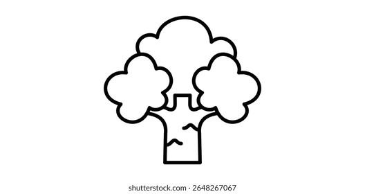design de ícone de brócolis para seu projeto
