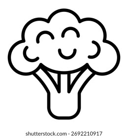 Elemento del icono del brócoli para el diseño