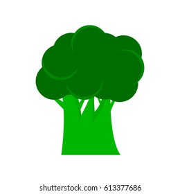 Broccoli icon, filled flat sign, solid colorful pictogram isolated on white, logo illustration