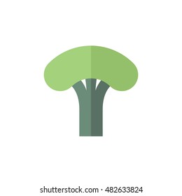 Broccoli icon in flat color style. Vegetable fresh vegan food cooking kitchen ingredients organic