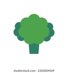 Broccoli icon flat, geometric, modern style. Abstract vegetables illustration. Broccoli abstract vegetable. Broccoli vector illustration for your design. 
