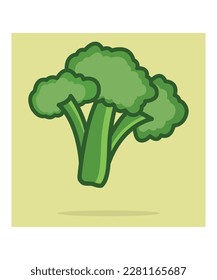 broccoli icon. flat illustration of cauliflower vector icons for web