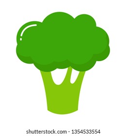 Broccoli icon. Flat illustration of broccoli vector icon isolated on white background