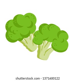 Broccoli icon. Flat illustration of broccoli vector icon isolated on white background