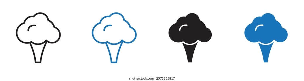 Broccoli icon Flat line symbol