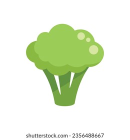 Broccoli icon flat vector. Cabbage food. Vegetable plant isolated