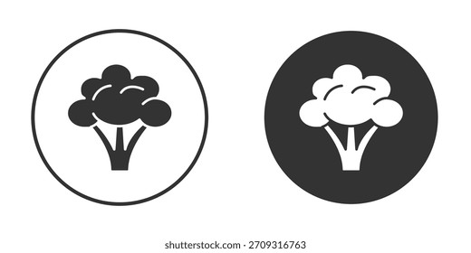 Icono de brócoli en estilo glifo para Diseño web. Iconos de UI UX