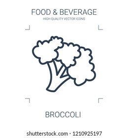broccoli icon. high quality line broccoli icon on white background. from food collection flat trendy vector broccoli symbol. use for web and mobile