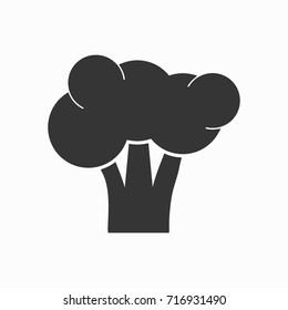 Broccoli icon, illustration isolated vector sign symbol