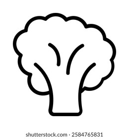 Broccoli icon illustration in line style. Perfect for website mobile app presentation. Suitable for any user interface and user experience