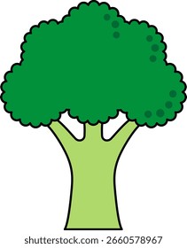 Das Brokkoli-Symbol einzeln auf weißem Hintergrund