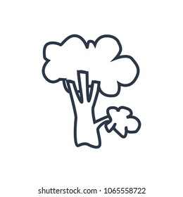 Broccoli icon. Isolated tree and broccoli icon line style. Premium quality vector symbol drawing concept for your logo web mobile app UI design.