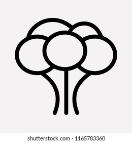 Broccoli icon line element. Vector illustration of broccoli icon line isolated on clean background for your web mobile app logo design.