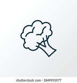 Broccoli icon line symbol. Premium quality isolated nutrition element in trendy style.