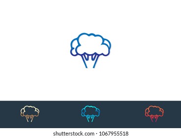 Broccoli Icon Logo Design Element