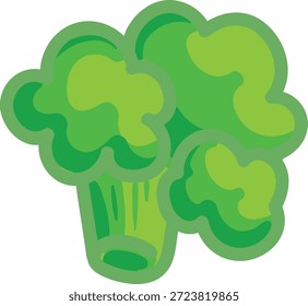 Ícone de brócolis logotipo vetor plano design