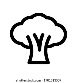 broccoli icon or logo isolated sign symbol vector illustration - high quality black style vector icons
