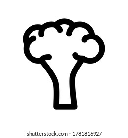 icono de brócoli o logotipo símbolo de signo aislado ilustración vectorial - iconos vectoriales de estilo negro de alta calidad
