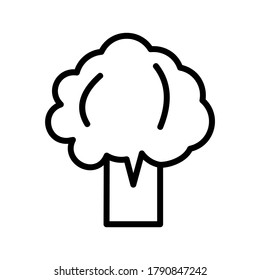 Icono de brócoli o logotipo símbolo de signo aislado ilustración vectorial - iconos vectoriales de estilo negro de alta calidad
