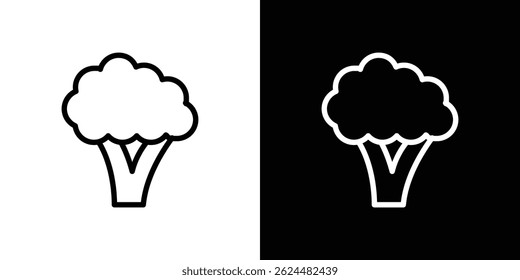 Icono de brócoli. Conjunto de Vectores de logotipos