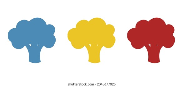 icono de brócoli sobre fondo blanco, ilustración vectorial