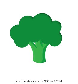 icono de brócoli sobre fondo blanco, ilustración vectorial