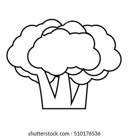Broccoli icon. Outline illustration of broccoli vector icon for web