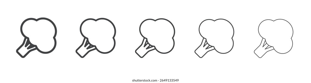 ícone de brócolis símbolo de vetor de ilustração de contorno