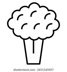 ícone de brócolis Contornar marca de logotipo isolada