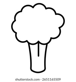 Ícone de brócolis Contornar marca de logotipo isolada