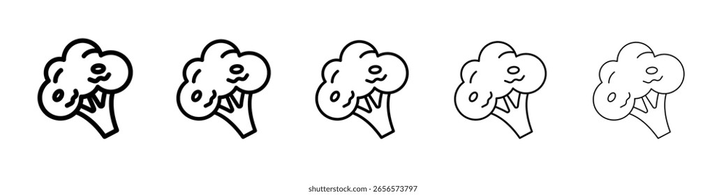 ícone de brócolis esboço ilustração simples isolada