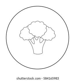 Broccoli icon outline. Singe vegetables icon from the eco food outline.