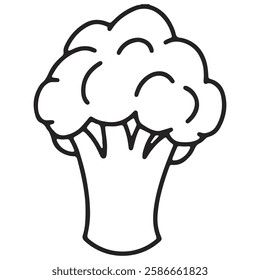 broccoli icon with outline style