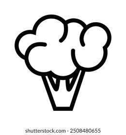 broccoli icon. Outline style design isolated on white background