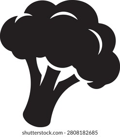 Broccoli Icon  Silhouette of Healthy Vegetable Food Nutrition

