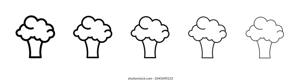 Ícone de brócolis ilustração simples logotipo arte