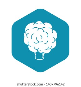 Broccoli icon. Simple illustration of broccoli vector icon for web design isolated on white background