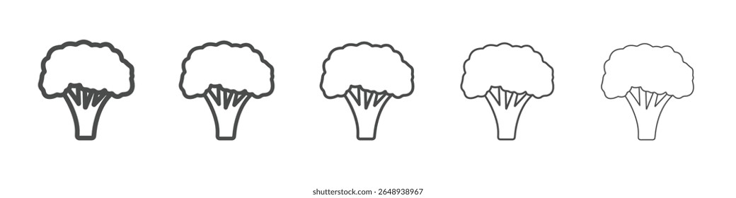 Brokkoli-Symbol einfaches, isoliertes Vektorzeichen