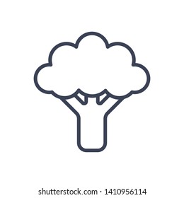 Broccoli icon simple minimal illustration