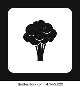 Broccoli icon in simple style isolated on white background. Vegetables symbol