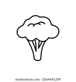 Broccoli icon Simple thin line flat symbol