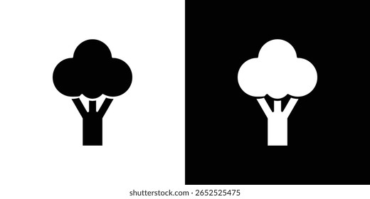 Coleção de símbolos de ícone de brócolis. Ilustração de stock de vetor plano.