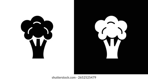 Coleção de símbolos de ícone de brócolis. Ilustração de stock de vetor plano.