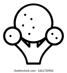 Broccoli Symbol. Rahmenstil
